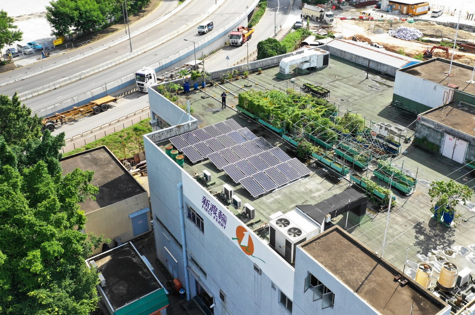 First Ferry’s Solar Energy Garden Top View